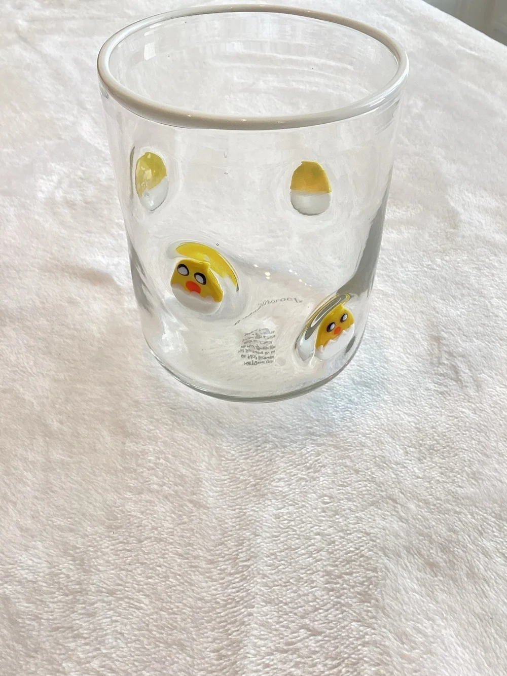 🐥Anthropologie Icon Juice Glass New Farm Baby Chick Egg Set of 2